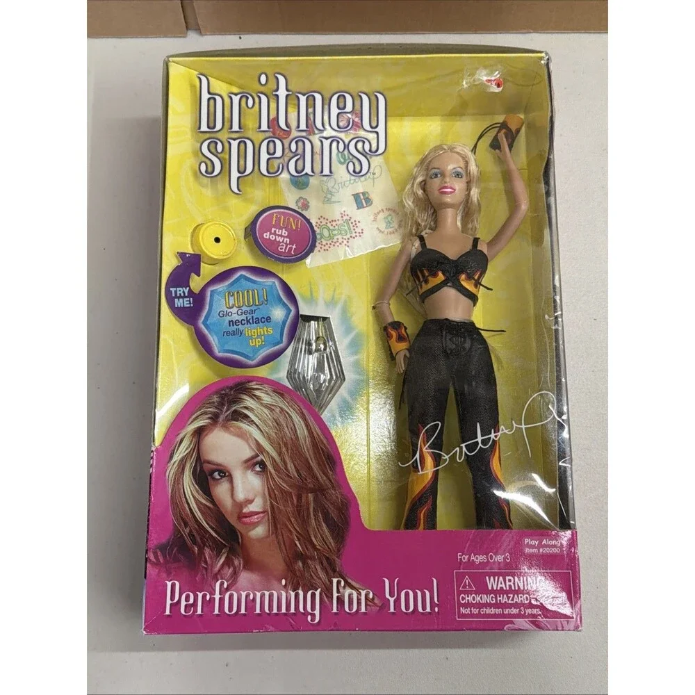 Britney Spears Performing For You Doll! Flames Costume - Play Along 2001 - NIB!!